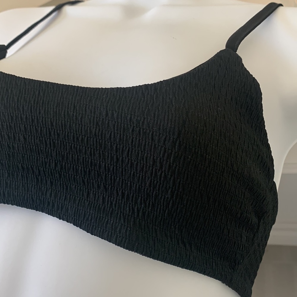 Black Scoop Neck Bikini Top - Picture 9 of 10